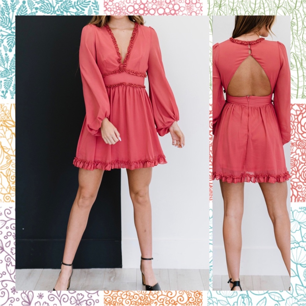 Regal Ruffles Mini Dress
